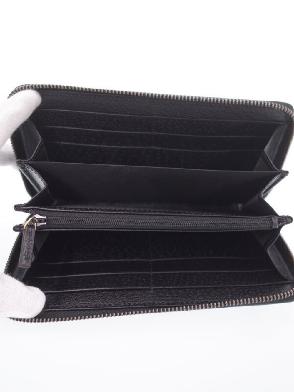 Gucci Zip Around GG Long Wallet Marmont Round Zipper Leather - Picture 3 of 5